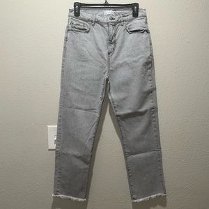 LOFT Gray Distressed Jeans